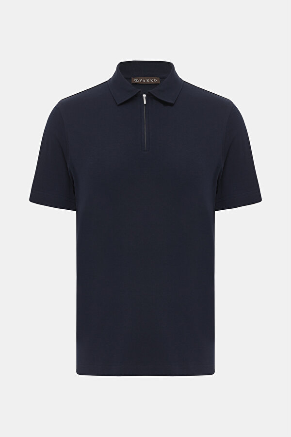 LACİVERT POLO YAKA KISA KOLLU T-SHIRT