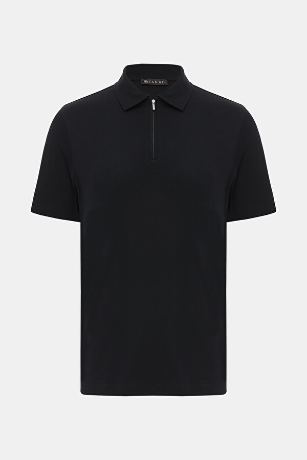SİYAH POLO YAKA KISA KOLLU T-SHIRT