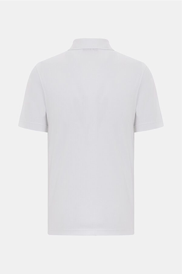 BEYAZ POLO YAKA KISA KOLLU T-SHIRT 2