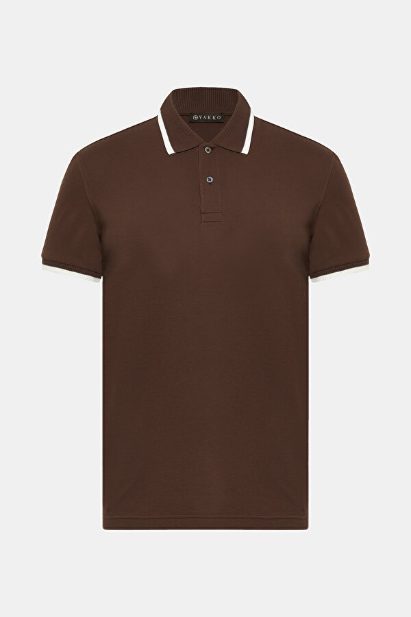 KİREMİT POLO YAKA KISA KOLLU T-SHIRT