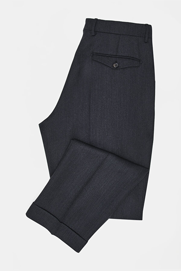 SMOKED PLAIN DIAGONAL TROUSERS 6