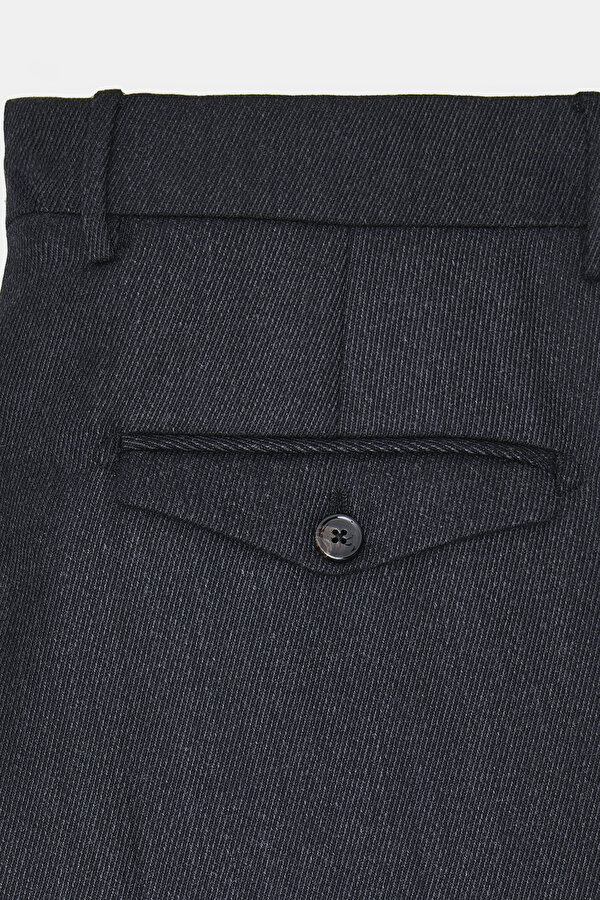 SMOKED PLAIN DIAGONAL TROUSERS 7