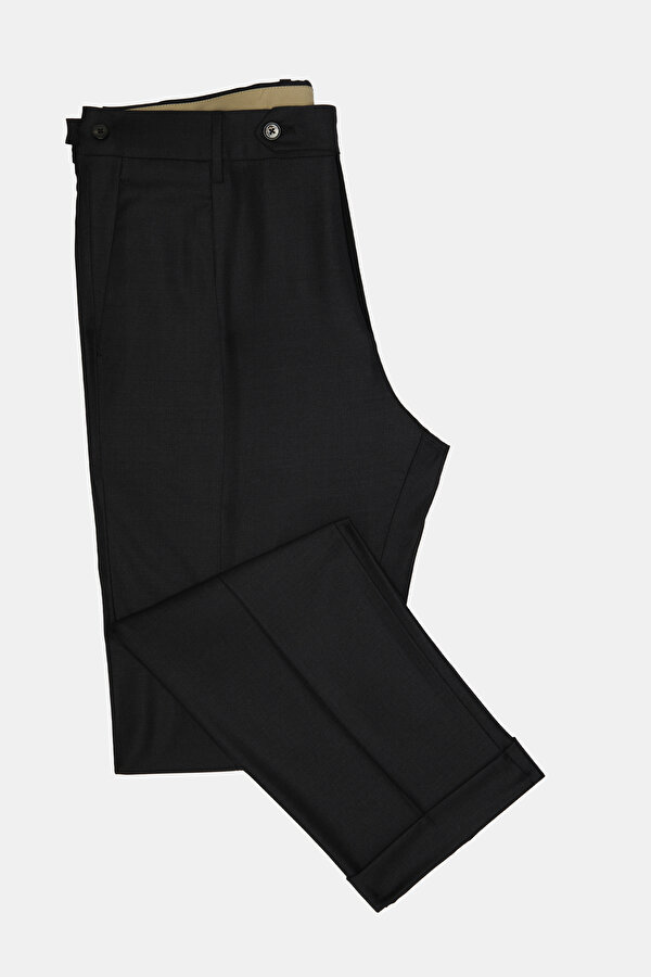 BLACK PLAIN FLANNEL TROUSERS 6