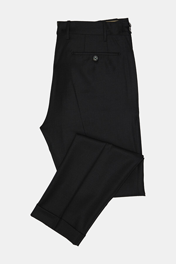 BLACK PLAIN FLANNEL TROUSERS 7