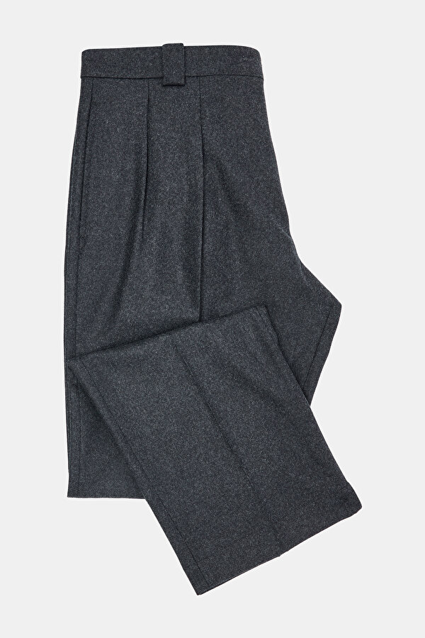 SMOKED PLAIN FLANNEL TROUSERS 6