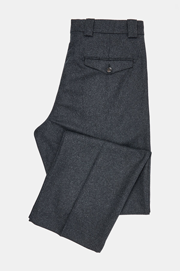 SMOKED PLAIN FLANNEL TROUSERS 7