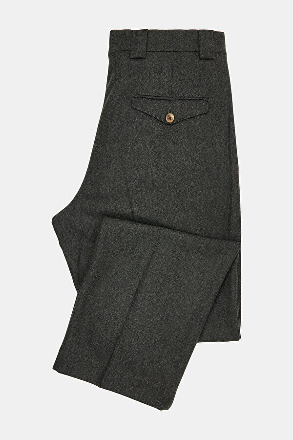 HAKİ DÜZ FLANEL PANTOLON 2