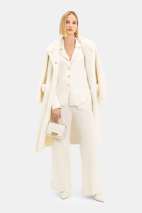 ECRU WOOL OVERCOAT