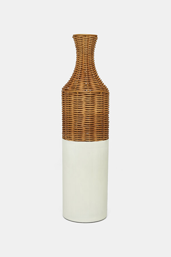 BAMBU DETAYLI DEMİR VAZO