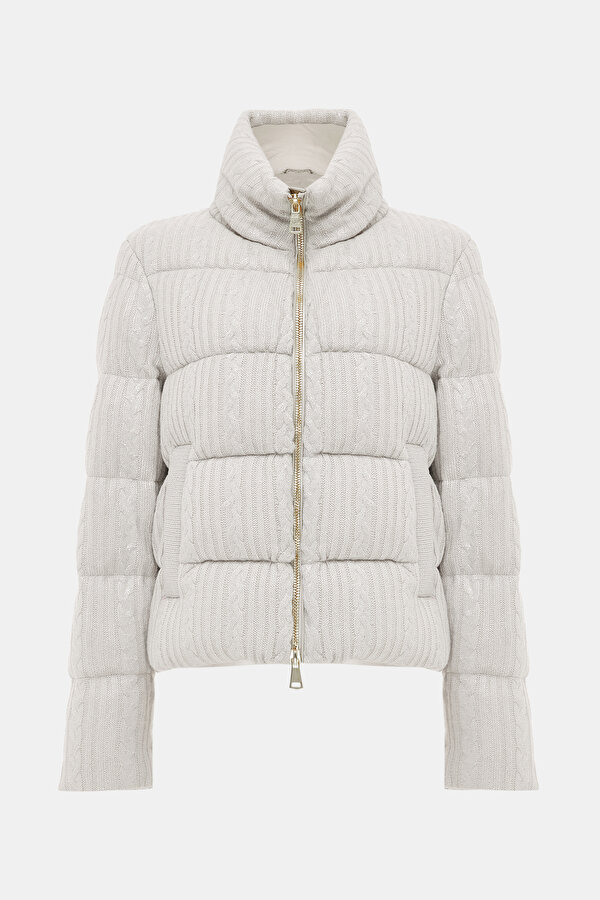 GREY WOOL/POLYAMIDE COAT