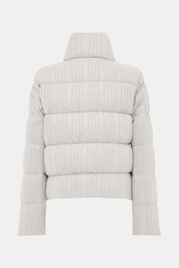 GREY WOOL/POLYAMIDE COAT 2