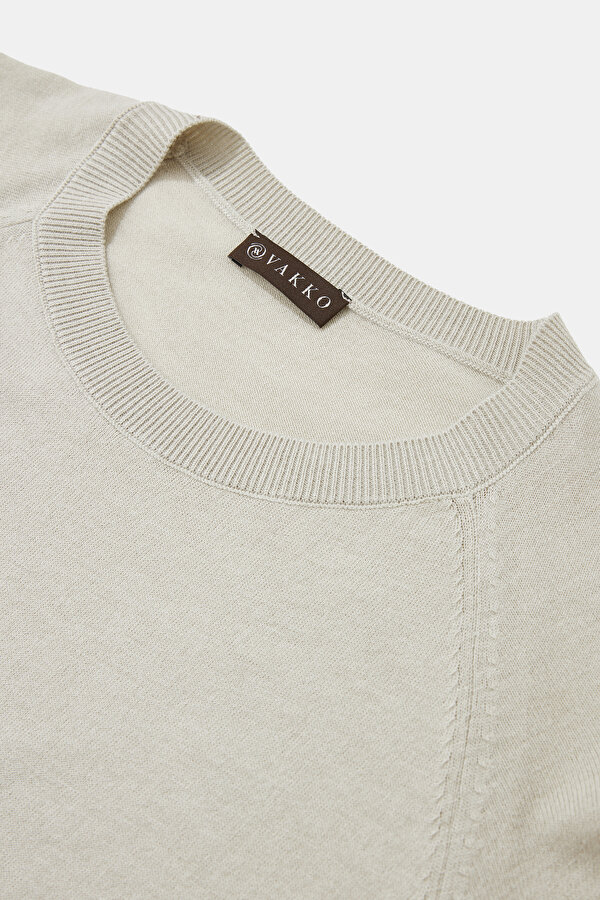 BEIGE BASIC / ROUND NECKLINE TRICOT 6