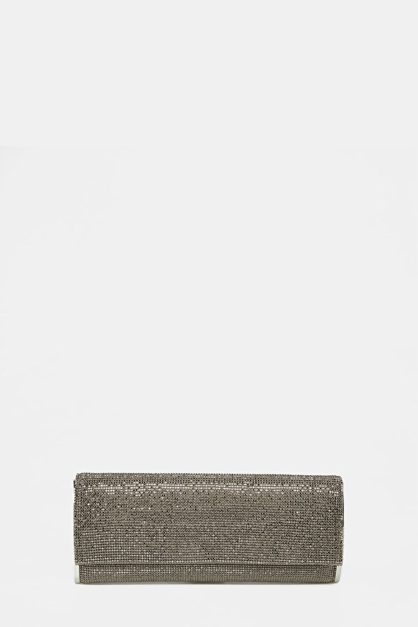 SILVER JEWELLED BAG
