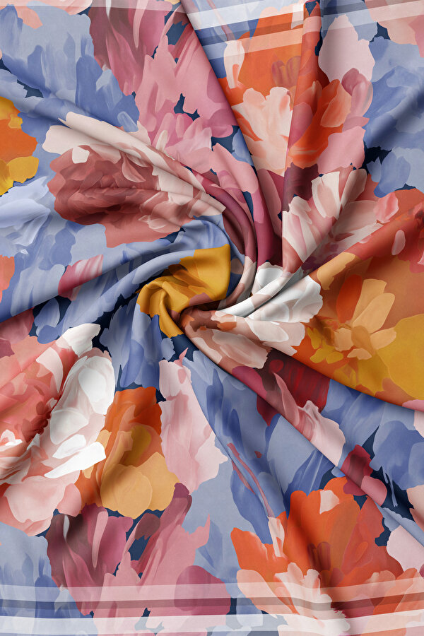 LIGHT BLUE TWILL SCARF 2