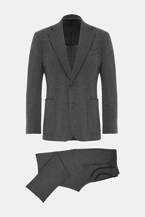 SMOKED WOOL/POLYAMIDE SUIT