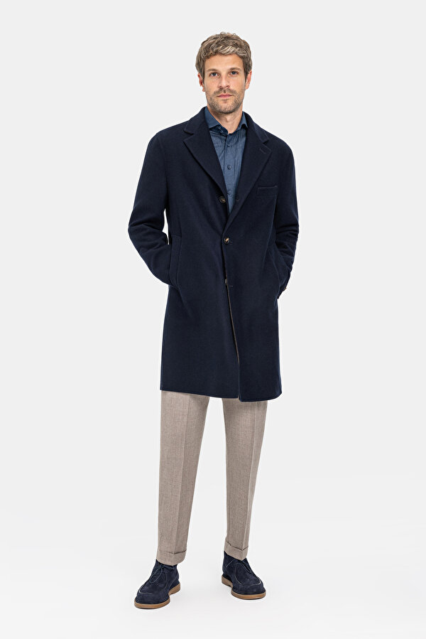 BROWN WOOL/CASHMERE TOPCOAT