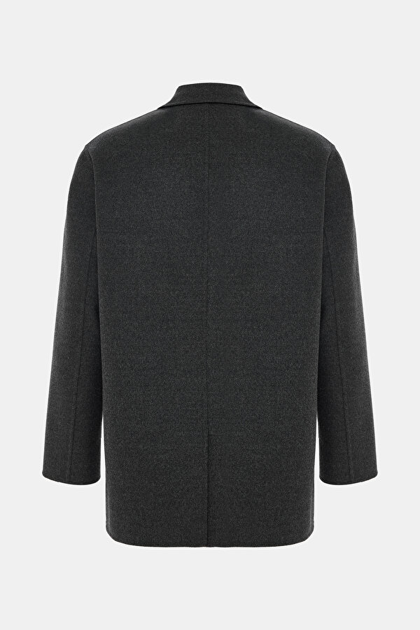 BLACK WOOL ELASTANE COAT 2