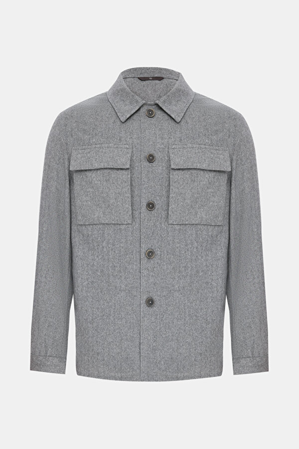 GREY CASHMERE/SILK COAT 6