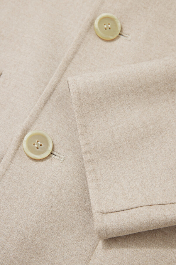 CAMEL WOOL ELASTANE COAT 7