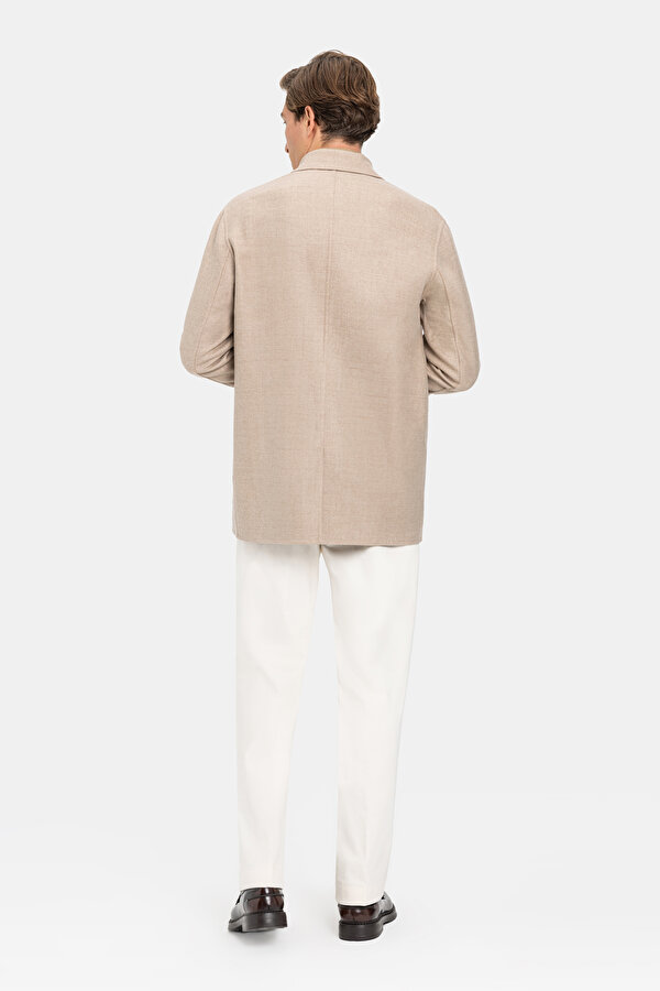 CAMEL WOOL ELASTANE COAT 2