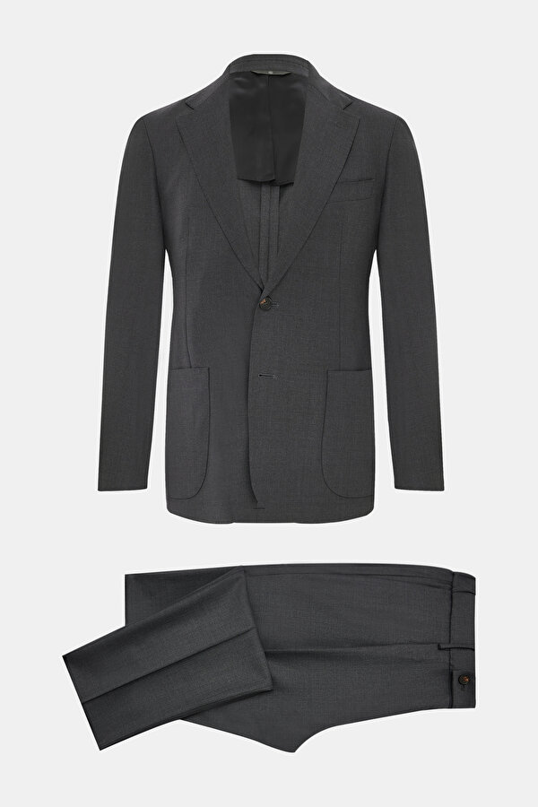 SMOKED WOOL ELASTANE SUIT