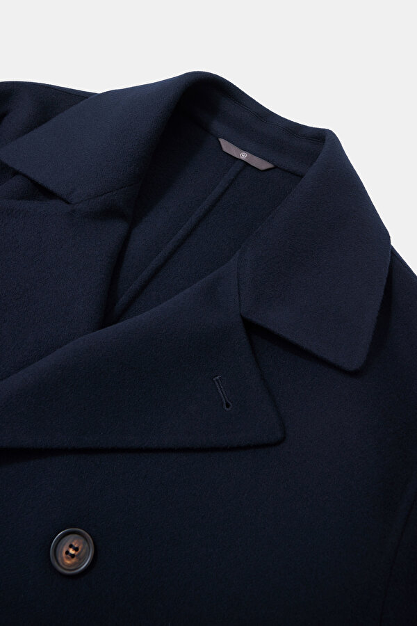 NAVY BLUE WOOL/CASHMERE TOPCOAT 6