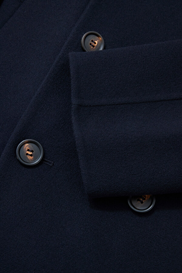 NAVY BLUE WOOL/CASHMERE TOPCOAT 7