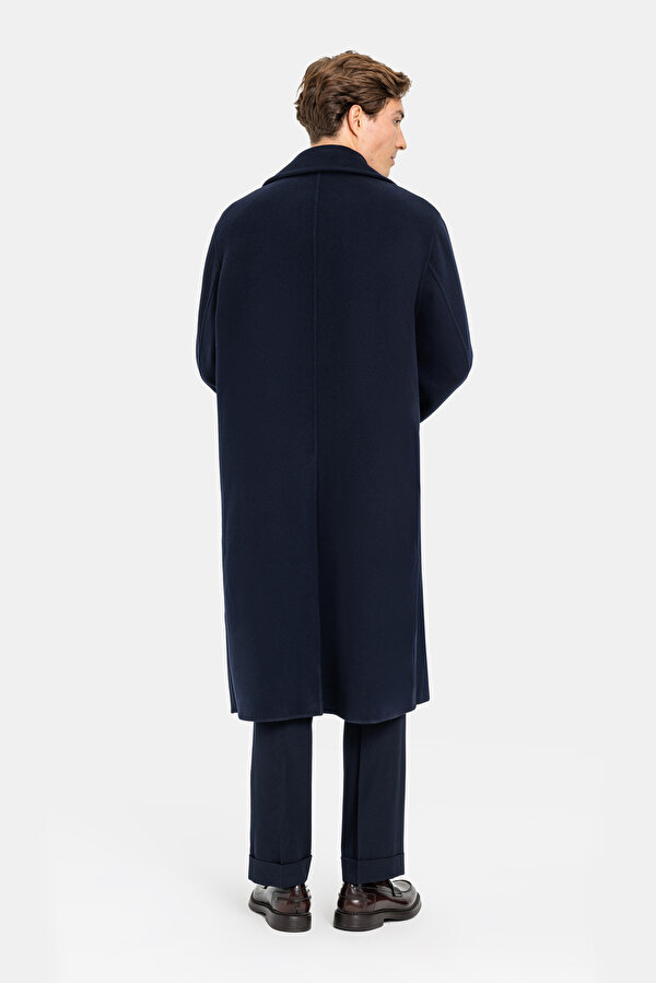 NAVY BLUE WOOL/CASHMERE TOPCOAT 2