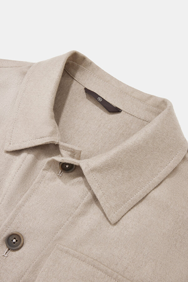 BEIGE CASHMERE/SILK COAT 6