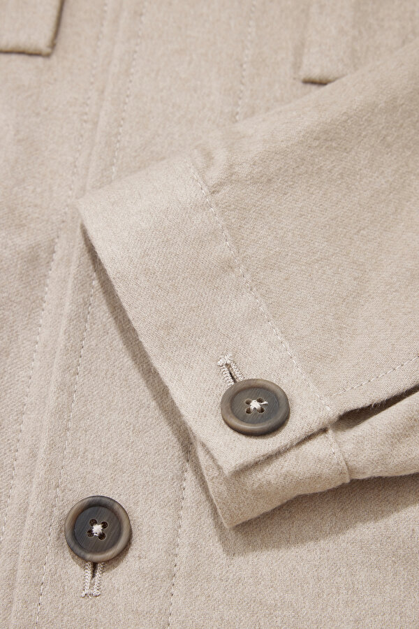 BEIGE CASHMERE/SILK COAT 7