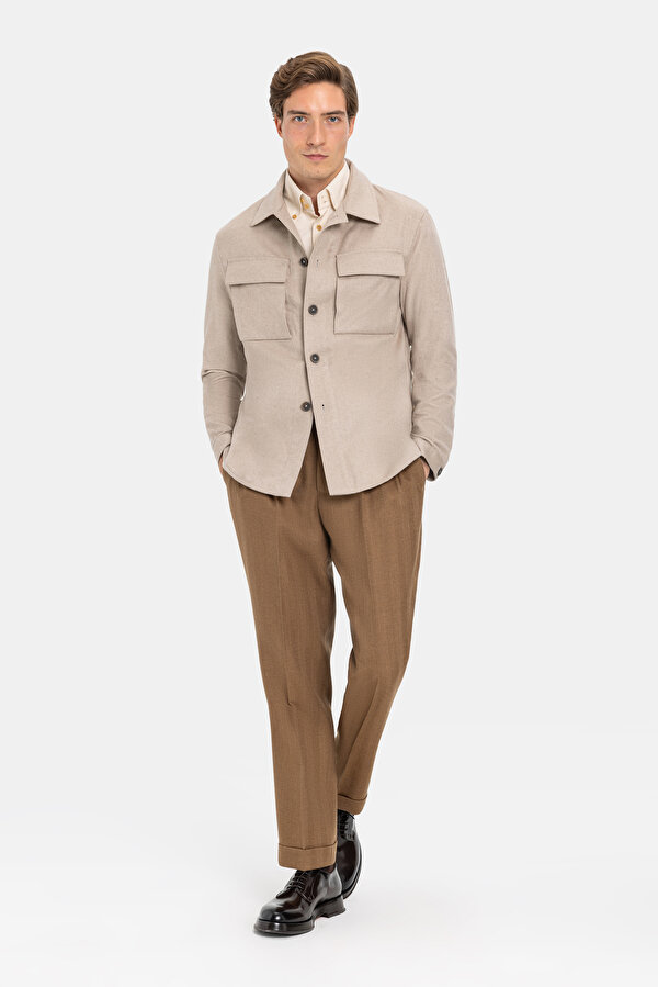 BEIGE CASHMERE/SILK COAT