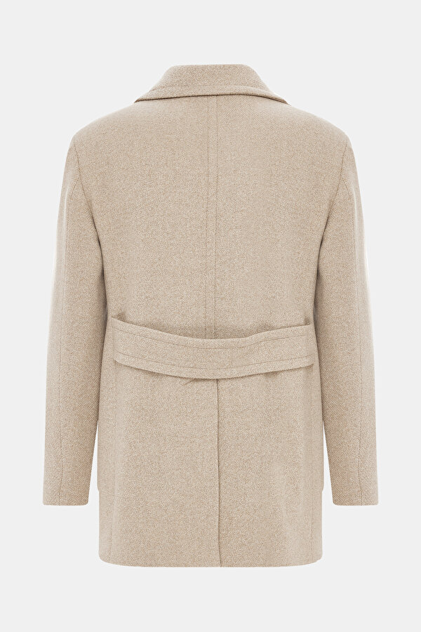 BEIGE WOOL/CASHMERE REEFER JACKET 6