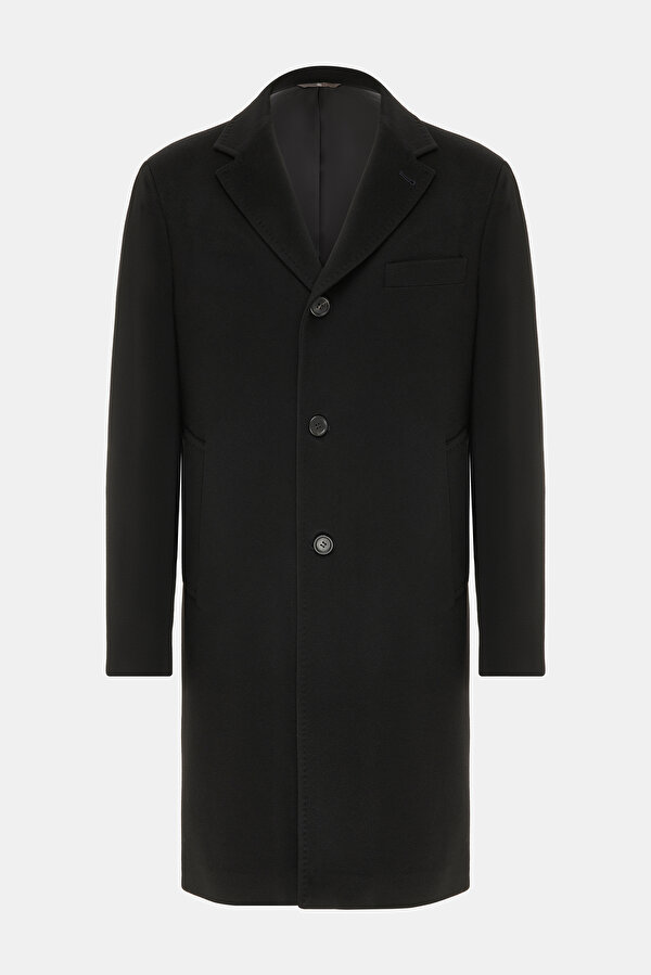 BLACK CASHMERE TOPCOAT