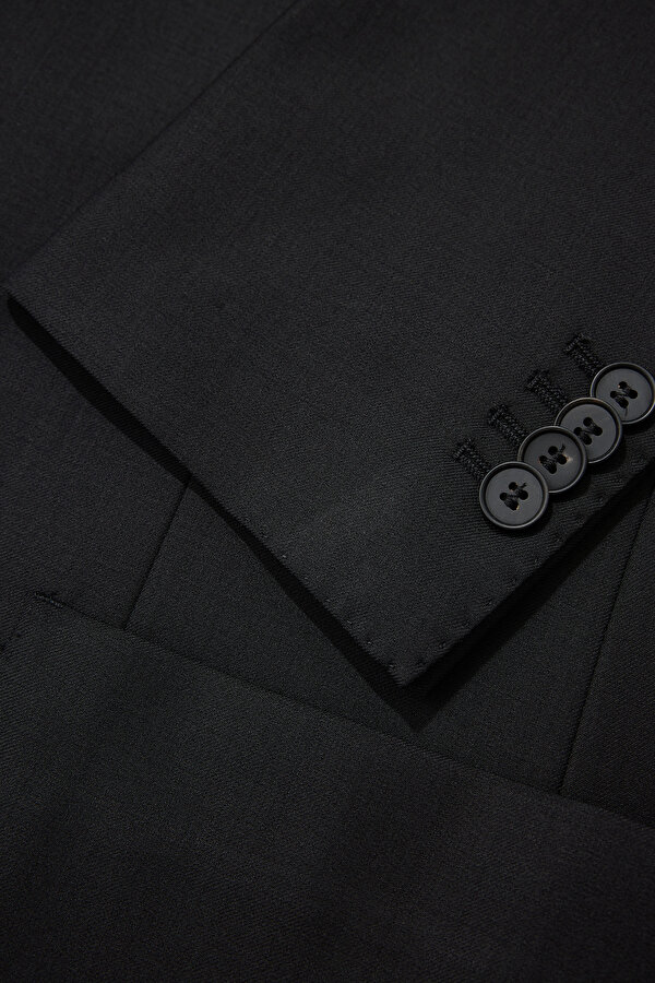 BLACK WOOL ELASTANE SUIT 12