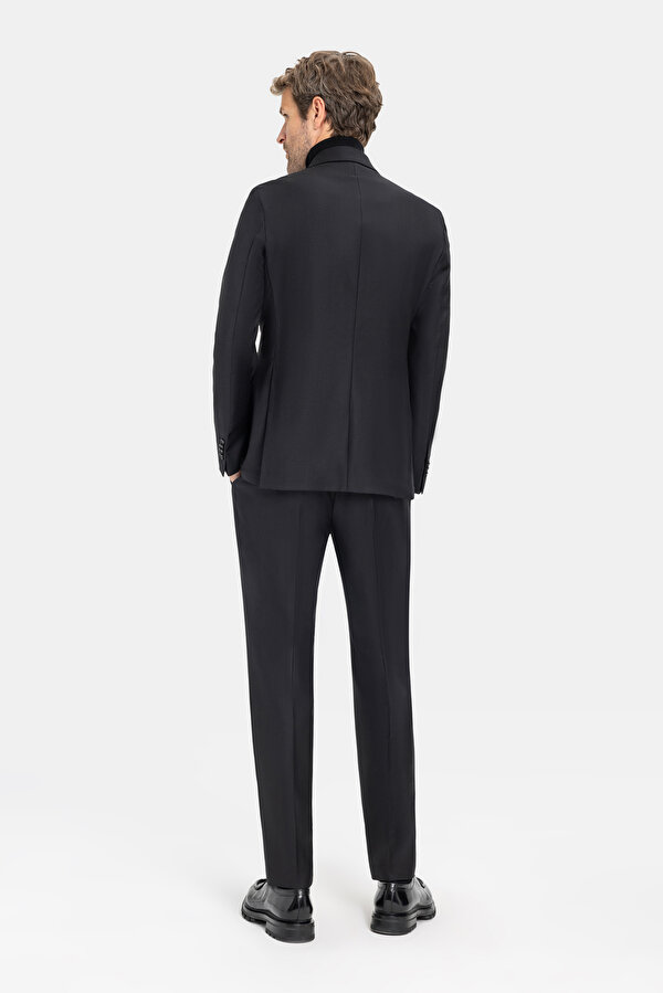 BLACK WOOL ELASTANE SUIT 2