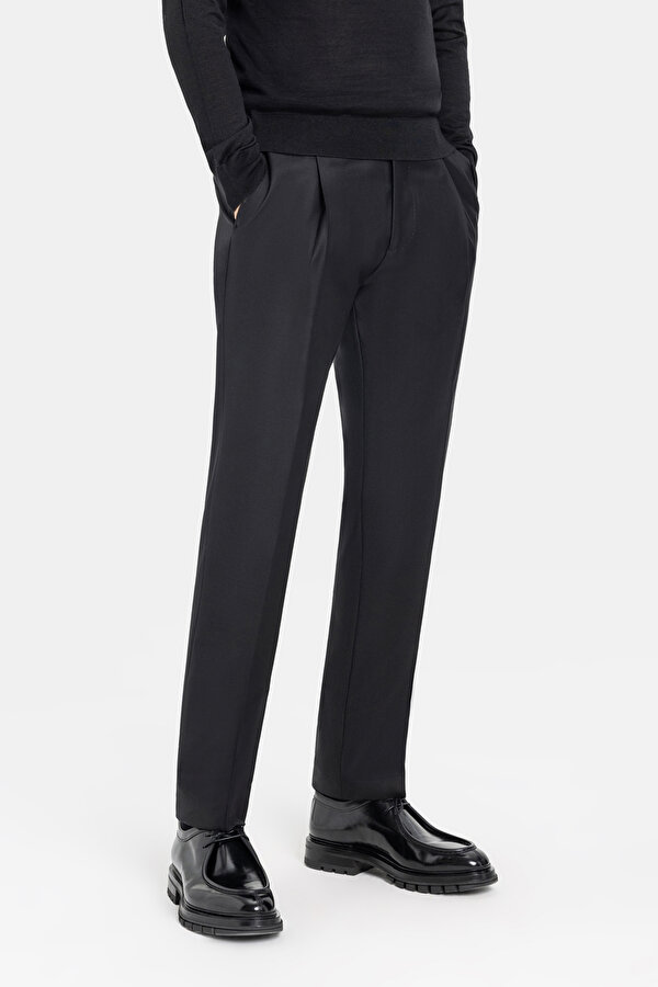 BLACK WOOL ELASTANE SUIT 6