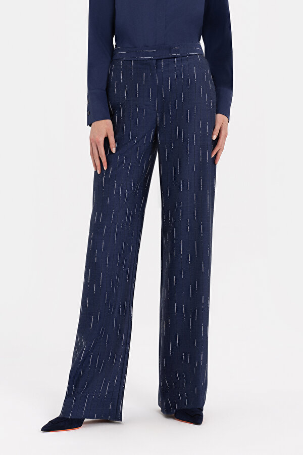 MULTICOLOR DESIGN FILLED STRAIGHT CUT TROUSERS 2