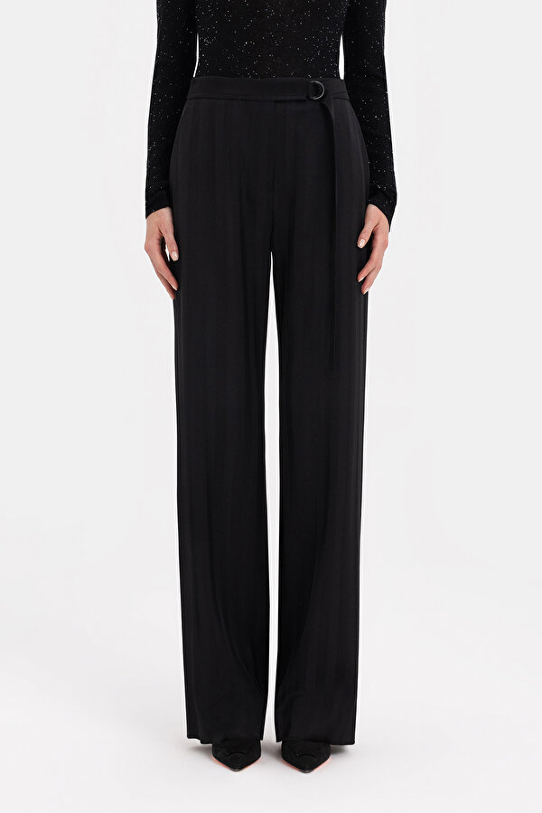 BLACK STRAIGHT CUT TROUSERS 2