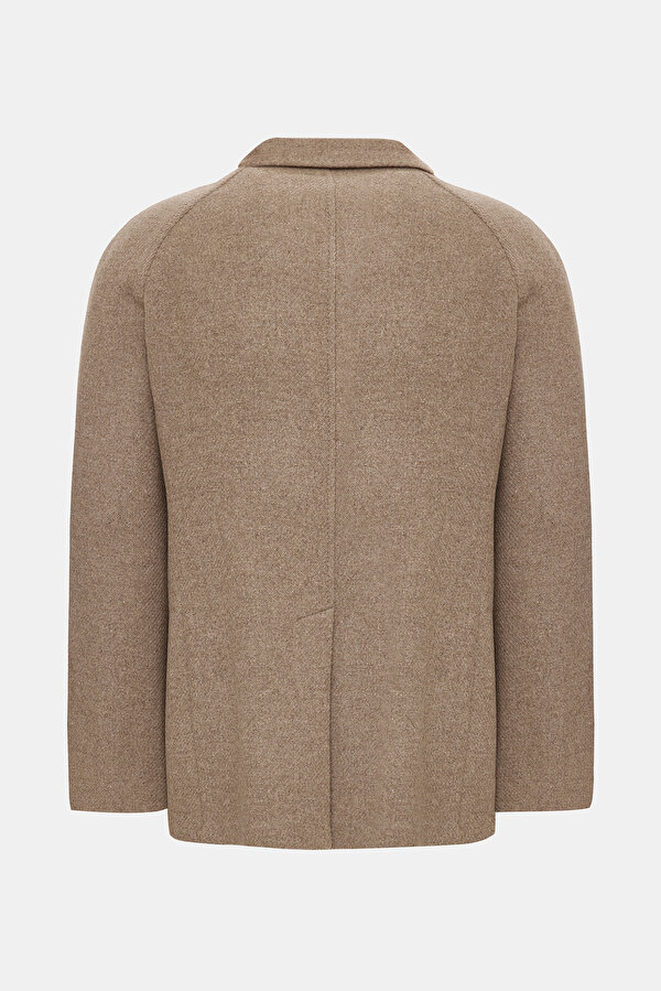 BEIGE SURPLICE NECKLINE (CROSS-OVER NECKLINE) JACKET 2