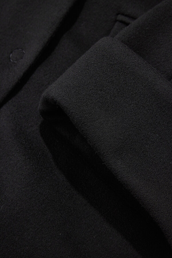 BLACK WOOL OVERCOAT 11