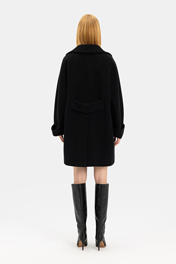 BLACK WOOL OVERCOAT 7