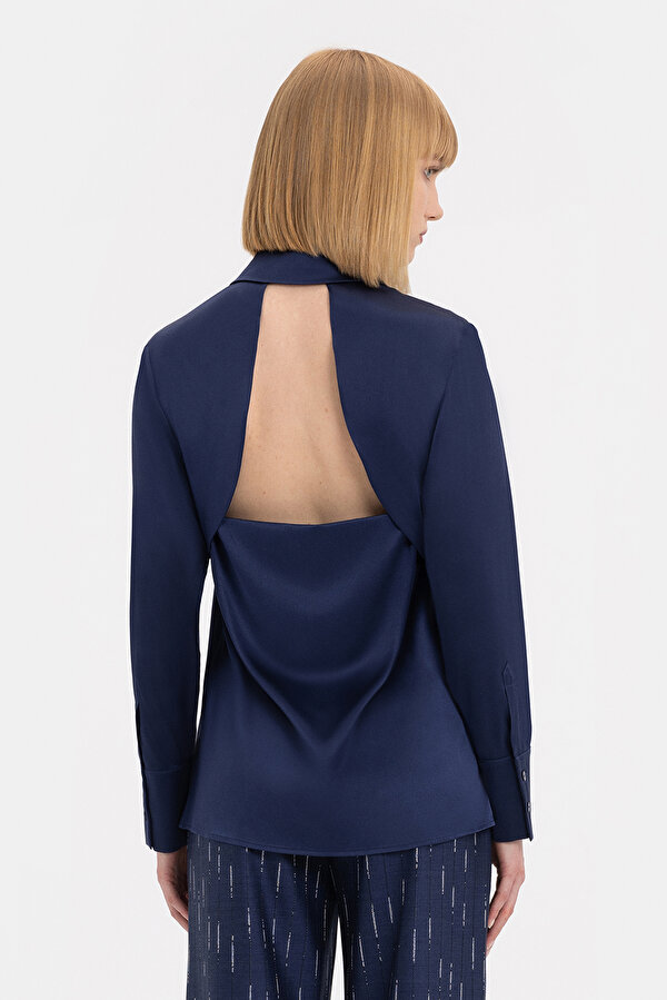 NAVY BLUE LONG SLEEVE SHIRT 2