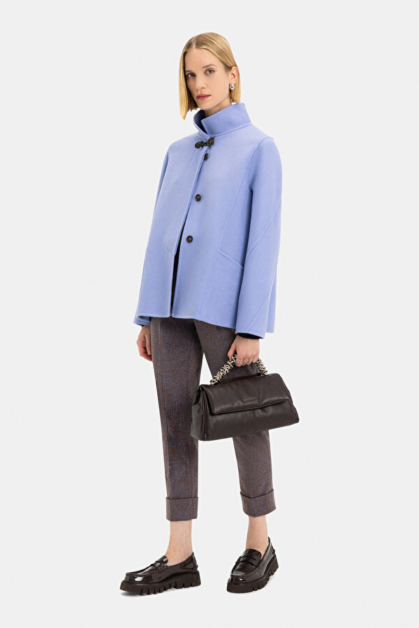 LILAC WOOL/POLYAMIDE REEFER JACKET