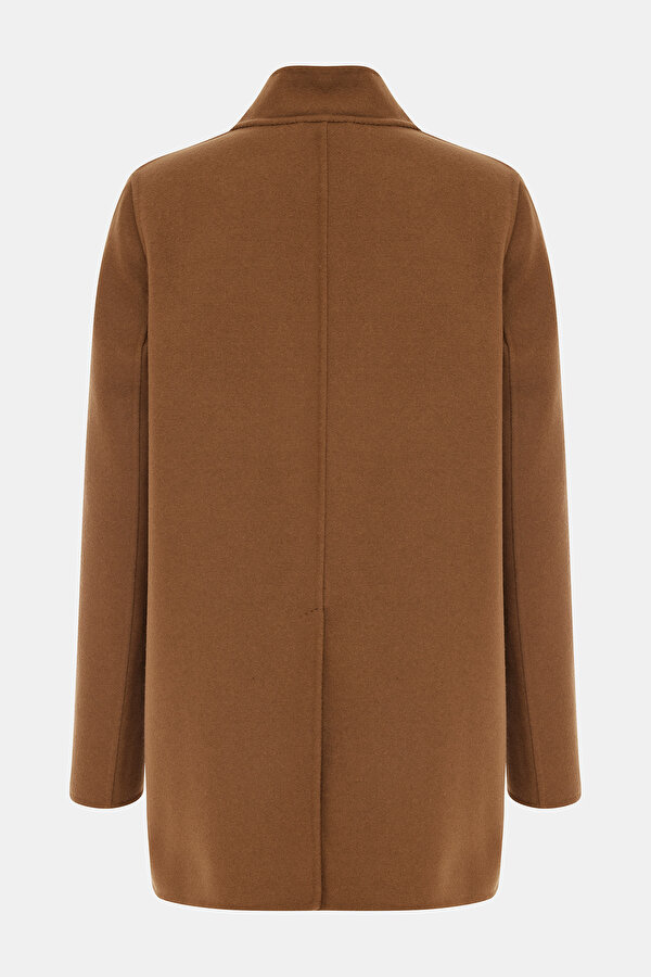 BROWN WOOL/POLYAMIDE REEFER JACKET 7