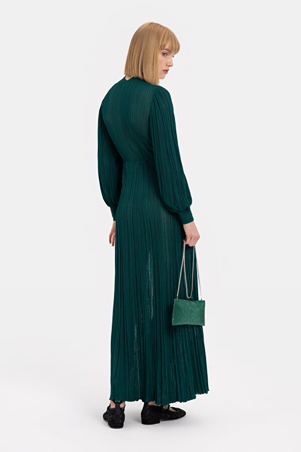 EMERALD GREEN LONG SLEEVE DRESS 2