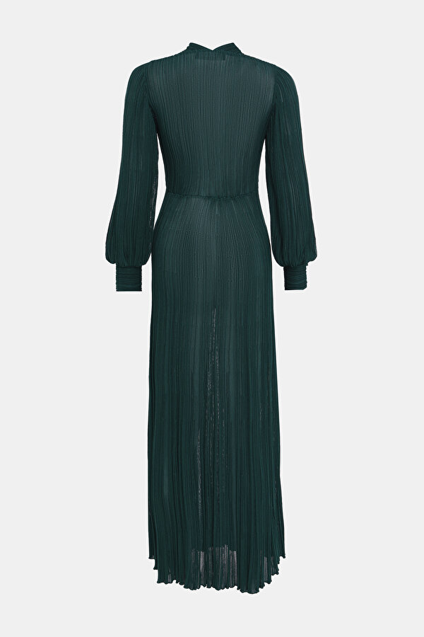 emerald green flower dress Enchanting Elegance Emerald Green Floral Jacquard Midi Dress main image 0