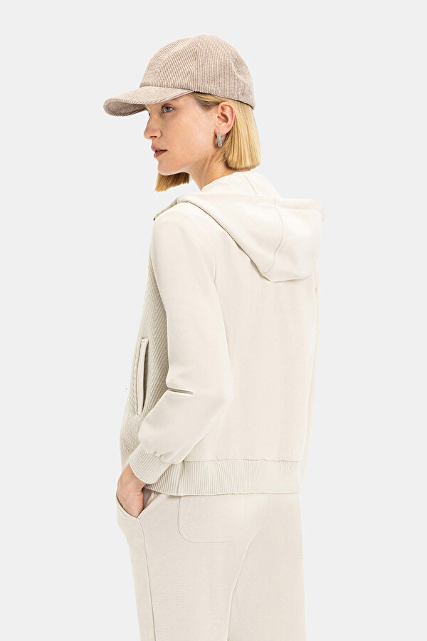 ECRU HOODIE SWEATSHIRT 2