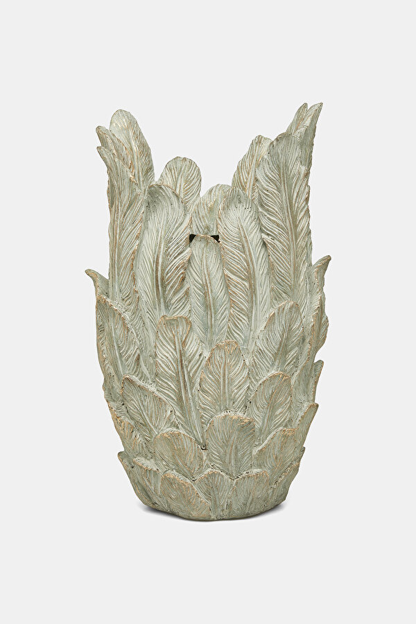 FEATHER-DETAILED VASE