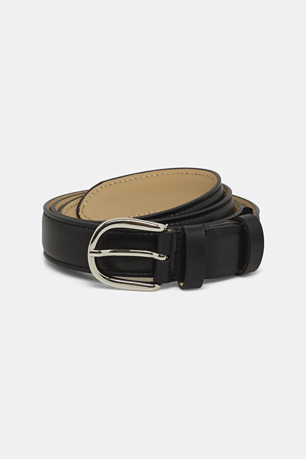 BLACK LEATHER BELT