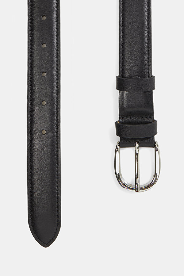 BLACK LEATHER BELT 2